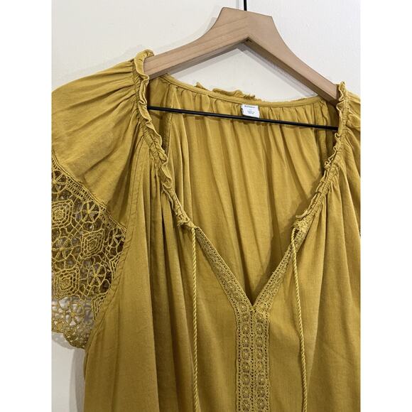 Bohemian Lace Peasant Top XL Cottagecore Hippie Festival Gypsy Ethereal Earthy - Picture 4 of 14